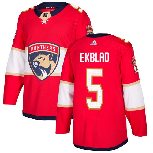 Adidas Panthers #5 Aaron Ekblad Red Home Authentic Stitched Youth NHL Jersey